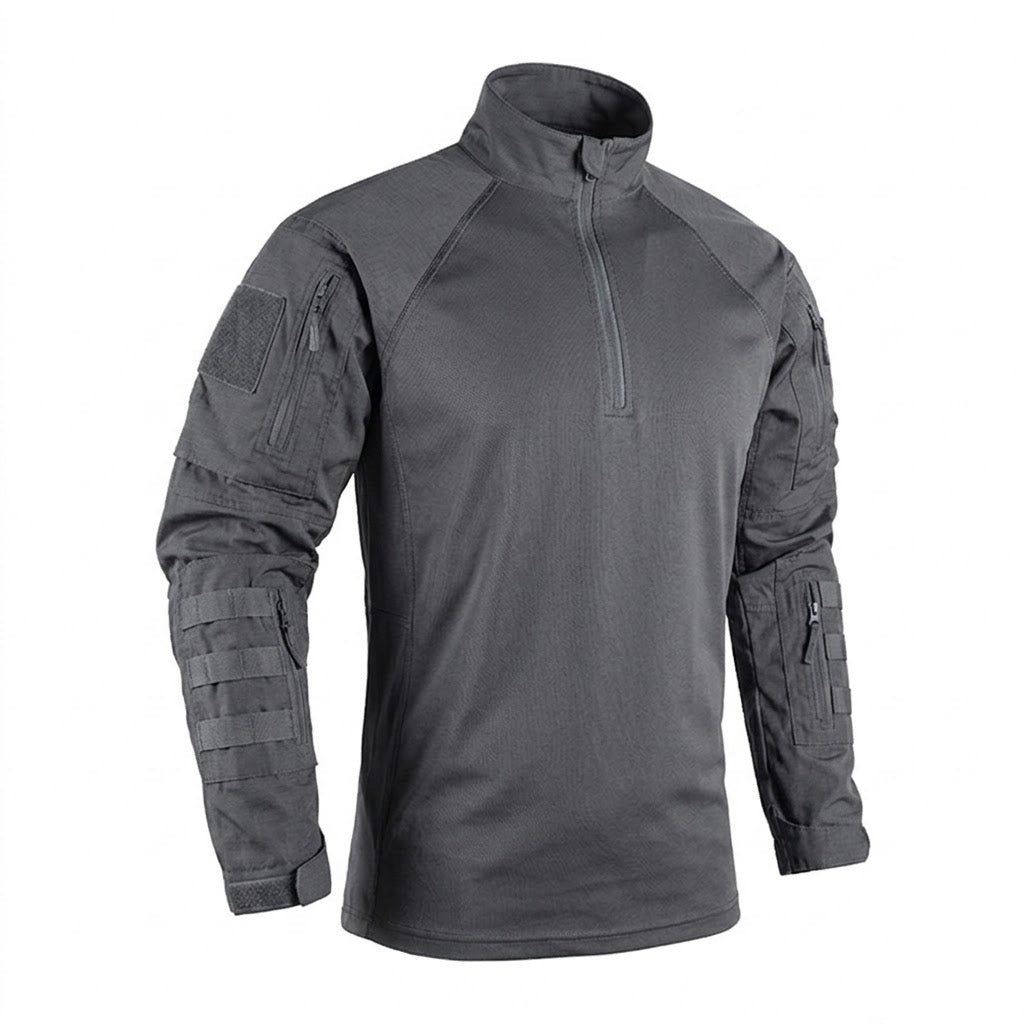 Camisola Tática de Combate Outdoor com Bolsos nas Mangas