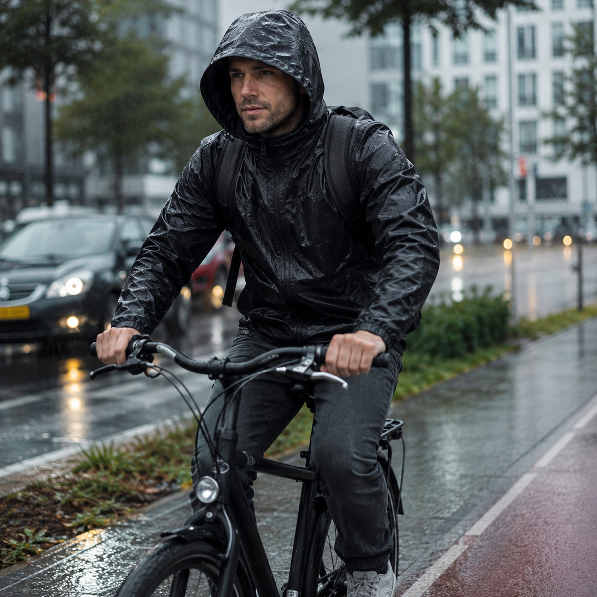 StormFlex – Casaco de Chuva Repelente à Água para Homem