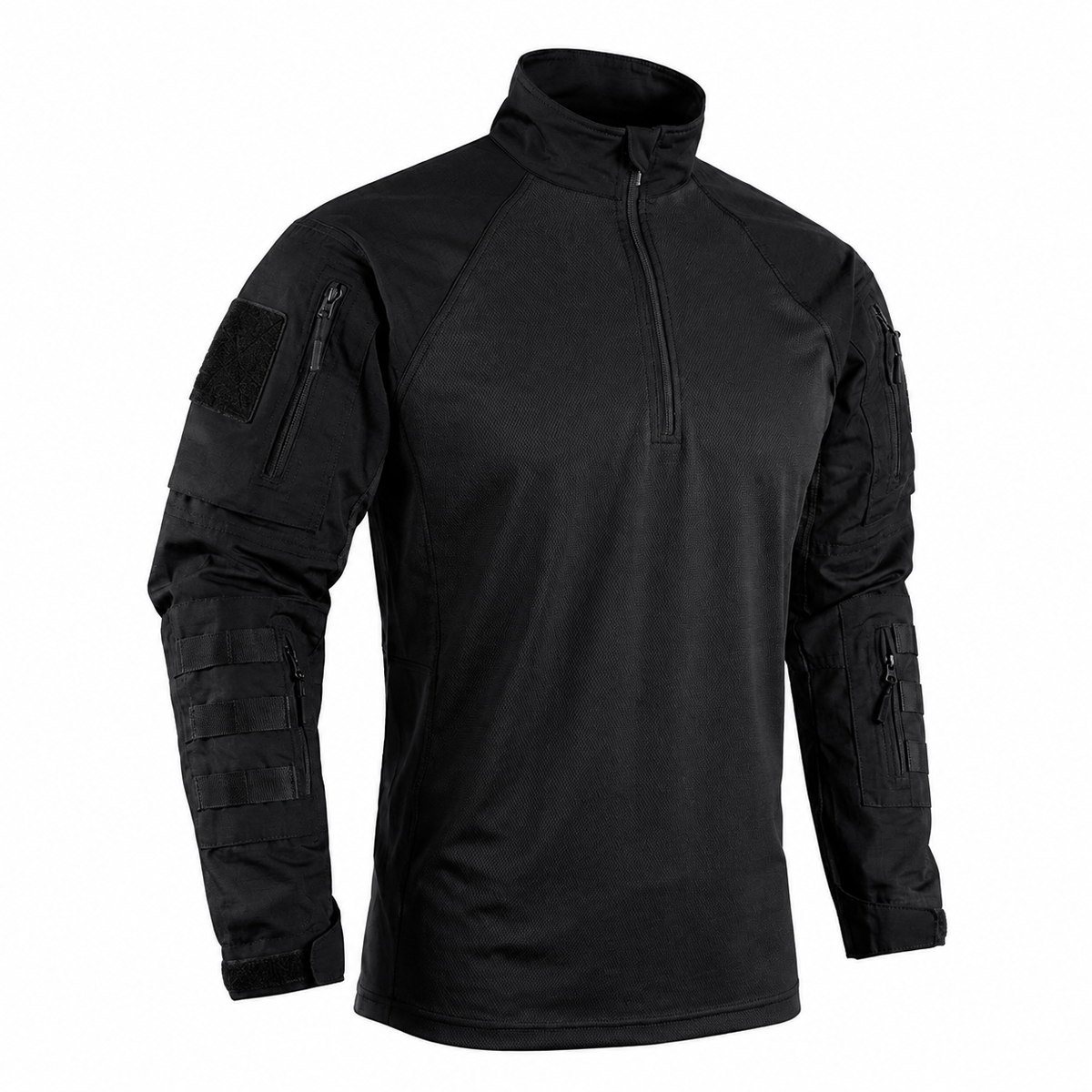 Camisola Tática de Combate Outdoor com Bolsos nas Mangas